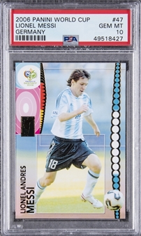 2006 Panini World Cup Germany #47 Lionel Messi Rookie Card - PSA GEM MT 10